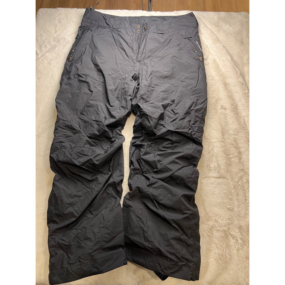 Columbia Snow Pants Women 12 Black Excellent Titanium Omni-Tech Ski Snowboard